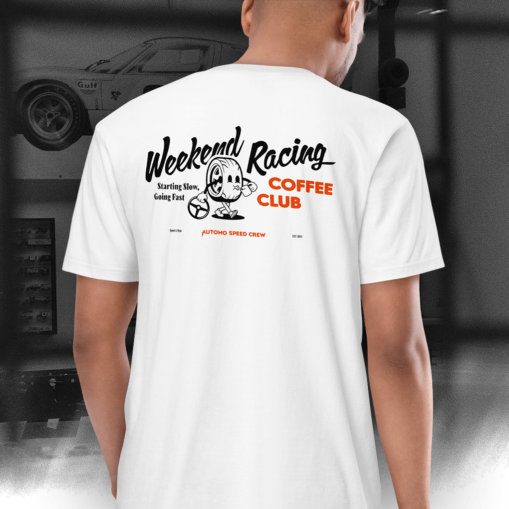 Weekend Racing Coffee Club Tshirt - White