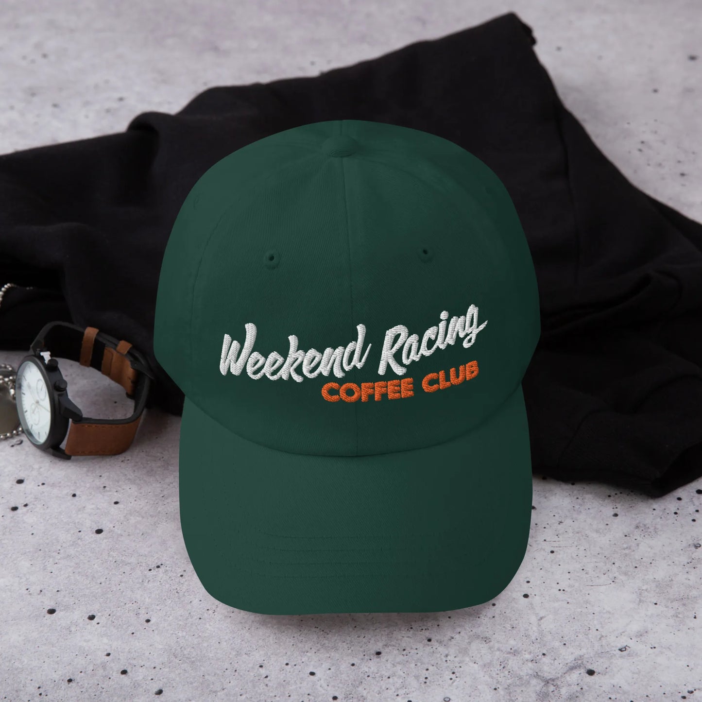 Weekend Racing Coffee Club Dad Hat - Green