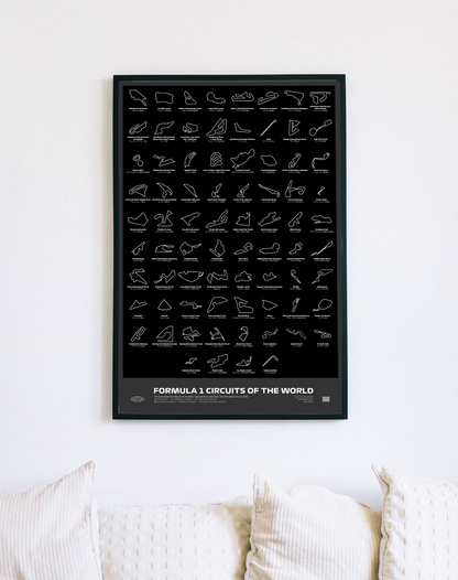 Every F1 Track In the World Print - Black