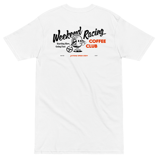 Weekend Racing Coffee Club Tshirt - White